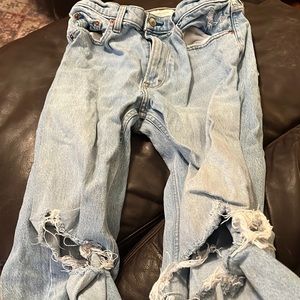 Abercrombie and fitch high rise ripped mom Jean